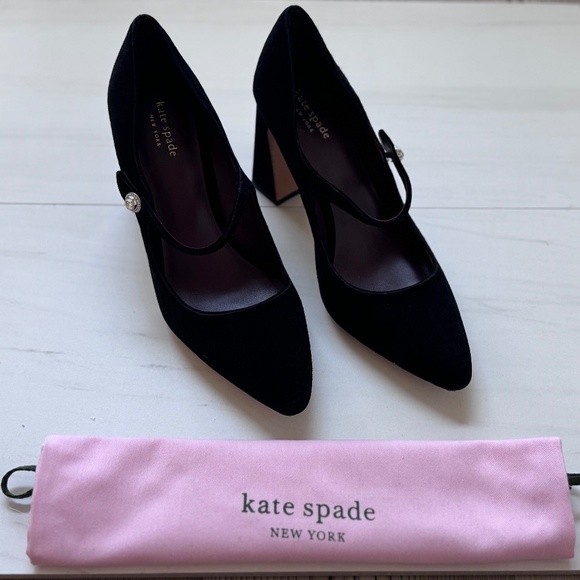 Kate Spade Suede Mary Jane Pump - Picture 1 of 4